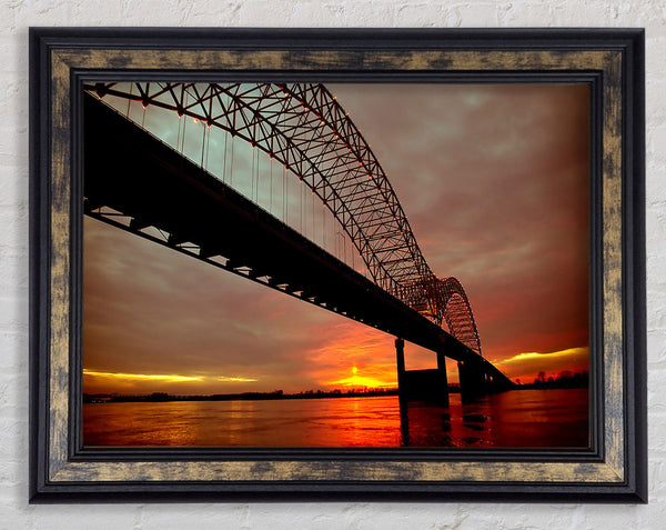 Up And Over The Mighty Mississippi Framed Print