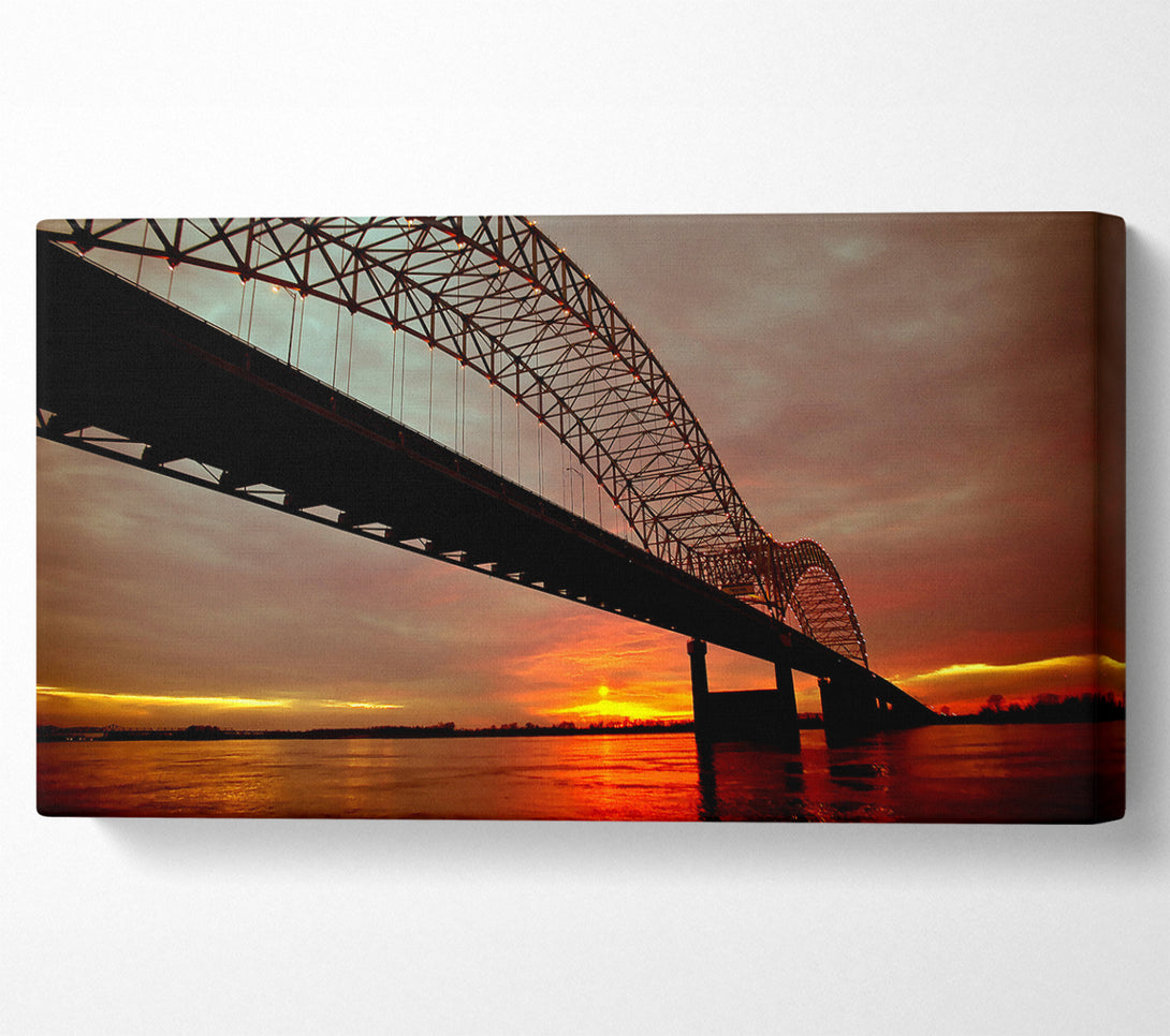  A Canvas Print of Up And Over The Mighty Mississippi Canvas Art