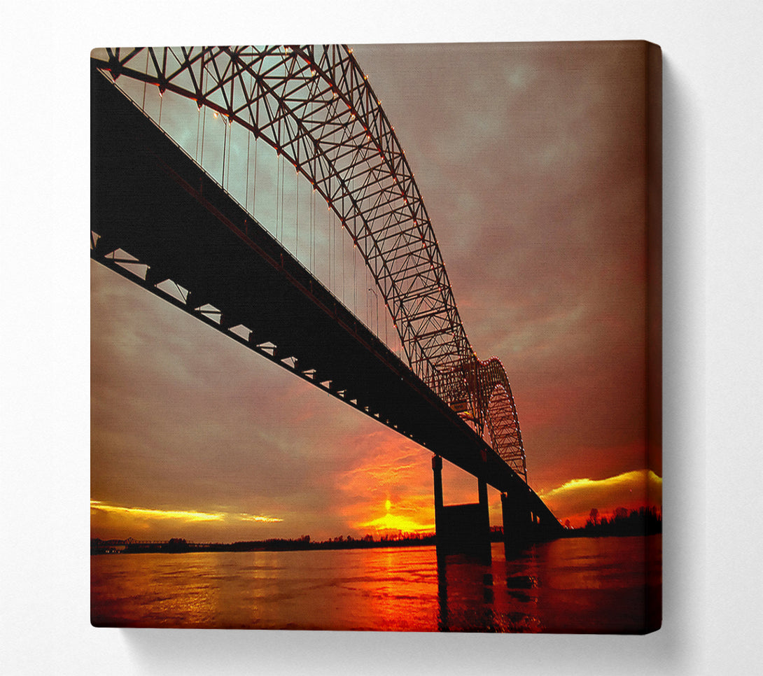  A Canvas Print of Up And Over The Mighty Mississippi Canvas Art