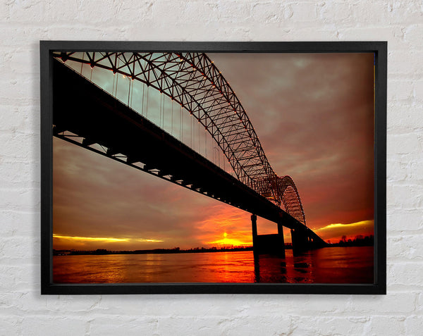 Up And Over The Mighty Mississippi Framed Print