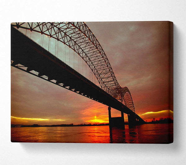  A Canvas Print of Up And Over The Mighty Mississippi Canvas Art