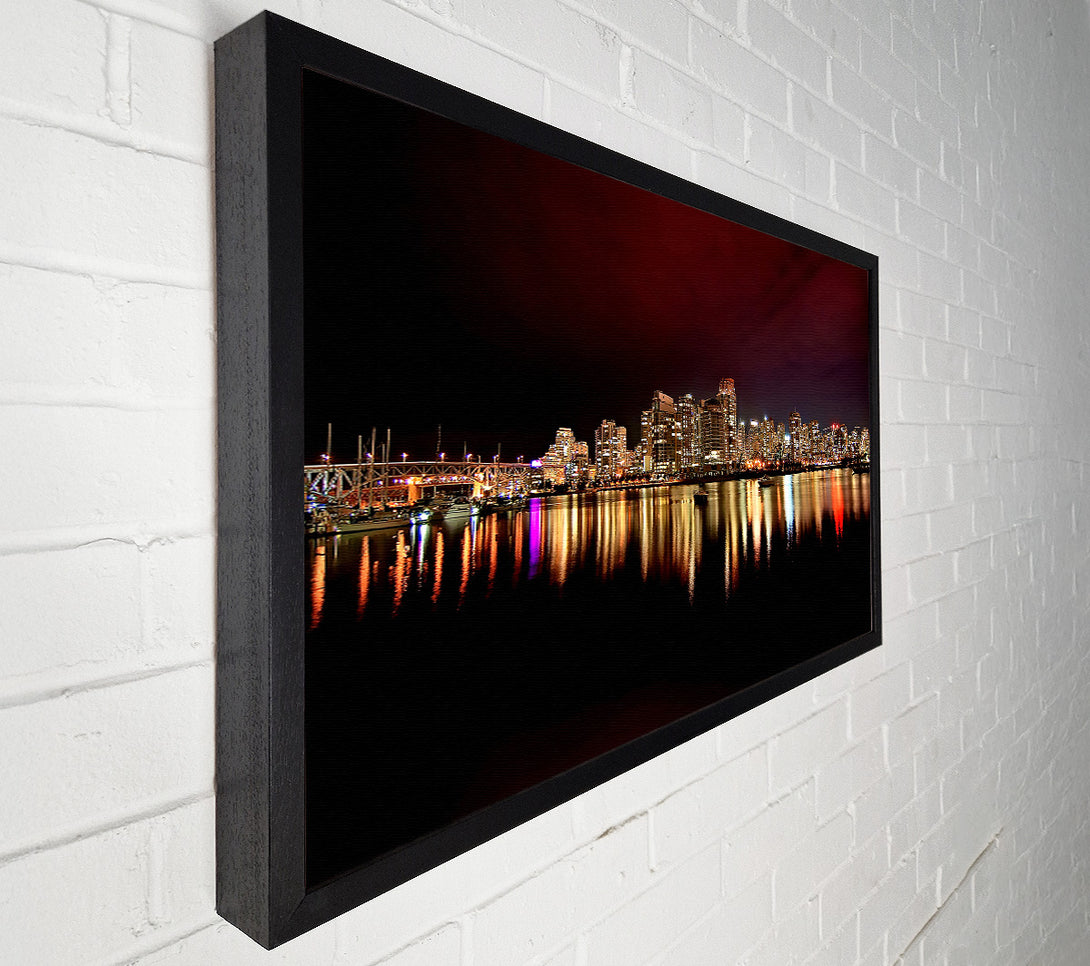  A Canvas Print of Vancouver City Nights Canvas Wall Art