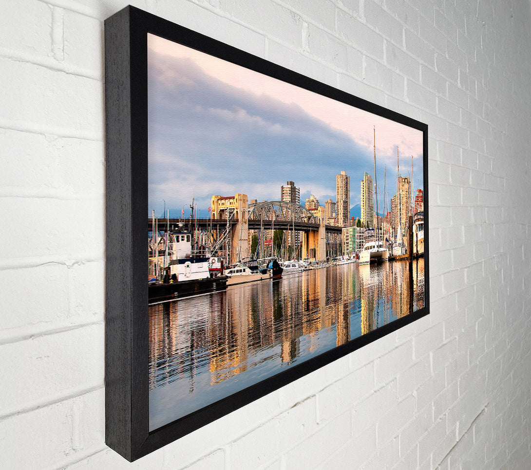  A Canvas Print of Vancouver Harbour Canvas Wall Art