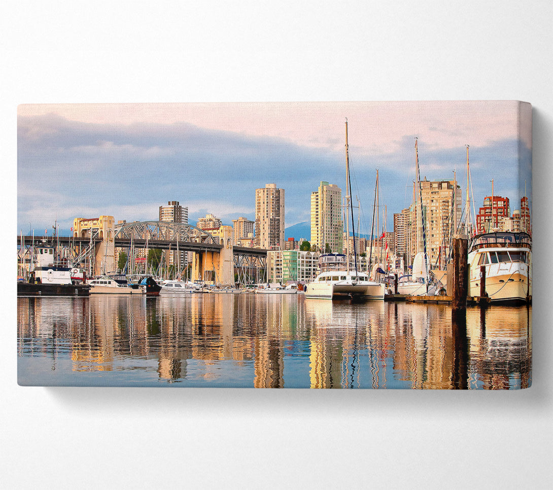  A Canvas Print of Vancouver Harbour Canvas Wall Art