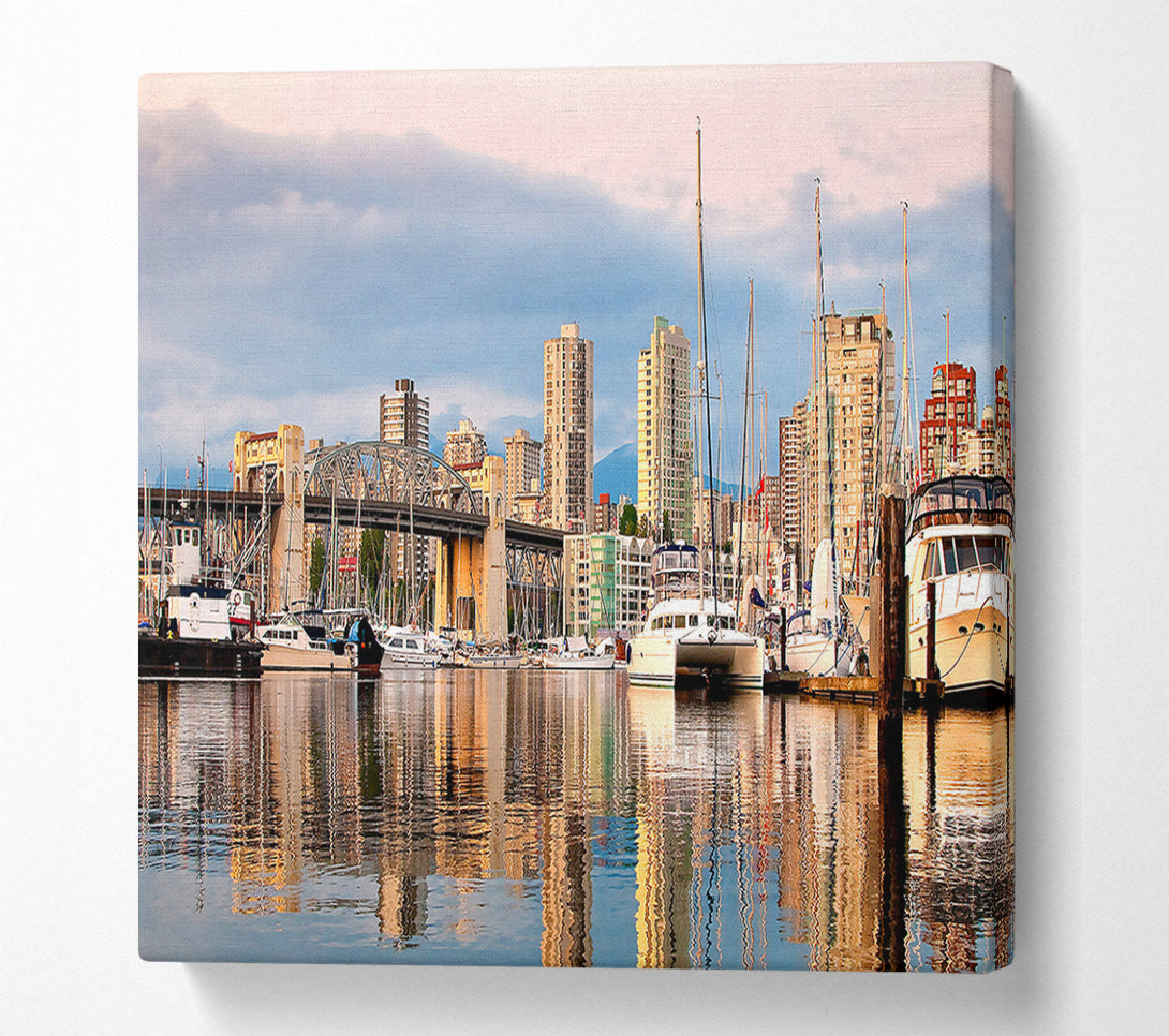  A Canvas Print of Vancouver Harbour Canvas Wall Art