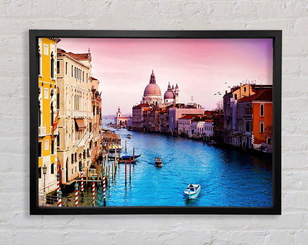Venice On The River Framed Print