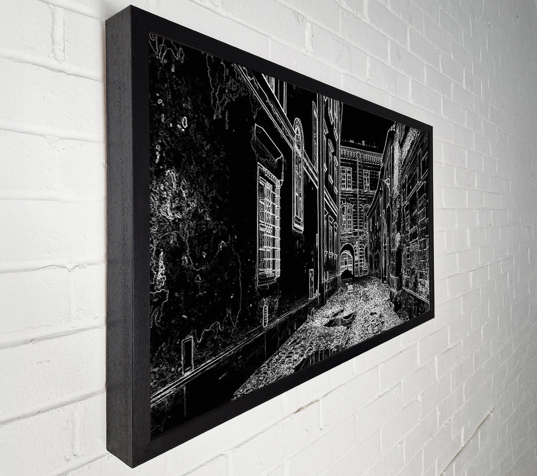  A Canvas Print of Venice City Streets Psychedelic Canvas Print