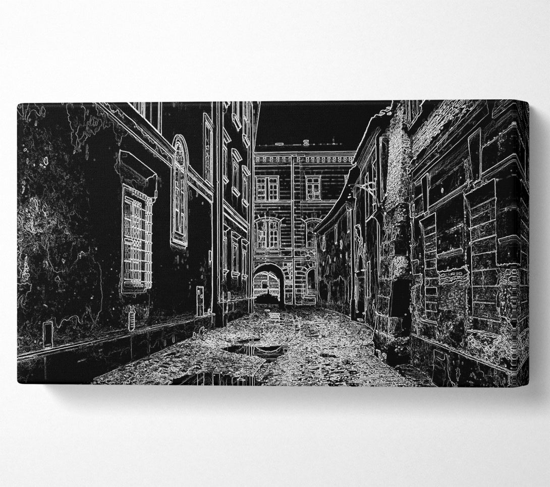  A Canvas Print of Venice City Streets Psychedelic Canvas Print