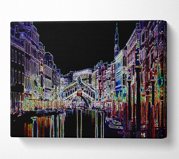  A Canvas Print of Venice Psychedelic Canvas Art