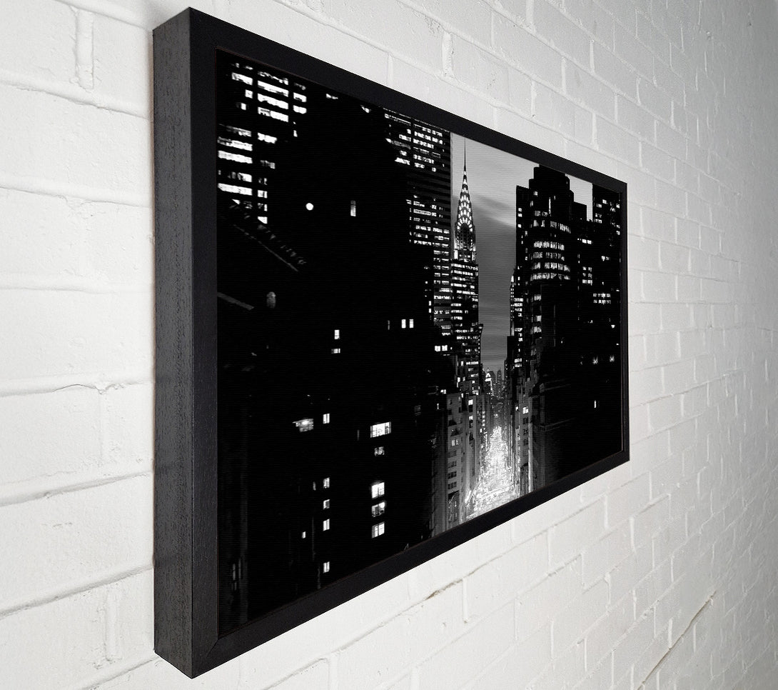  A Canvas Print of View Down 5Th Avenue New York B n W Canvas Print
