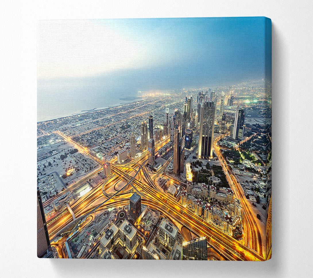  A Canvas Print of View From Burj Khalifa Dubai Canvas Art