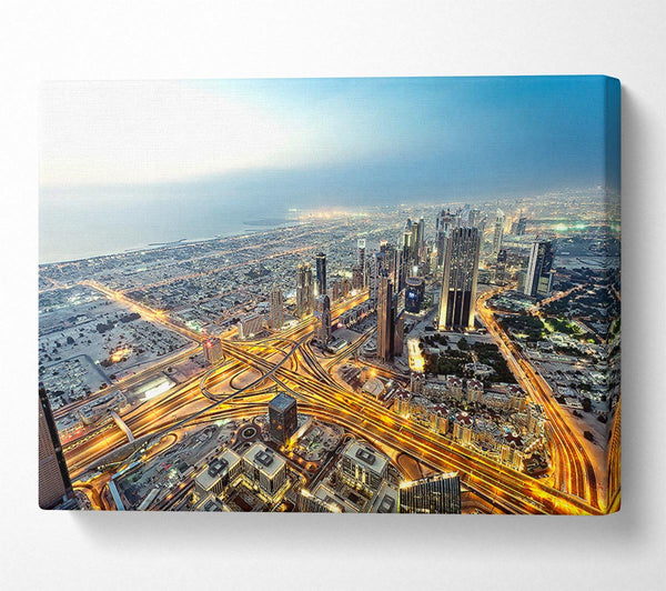  A Canvas Print of View From Burj Khalifa Dubai Canvas Art