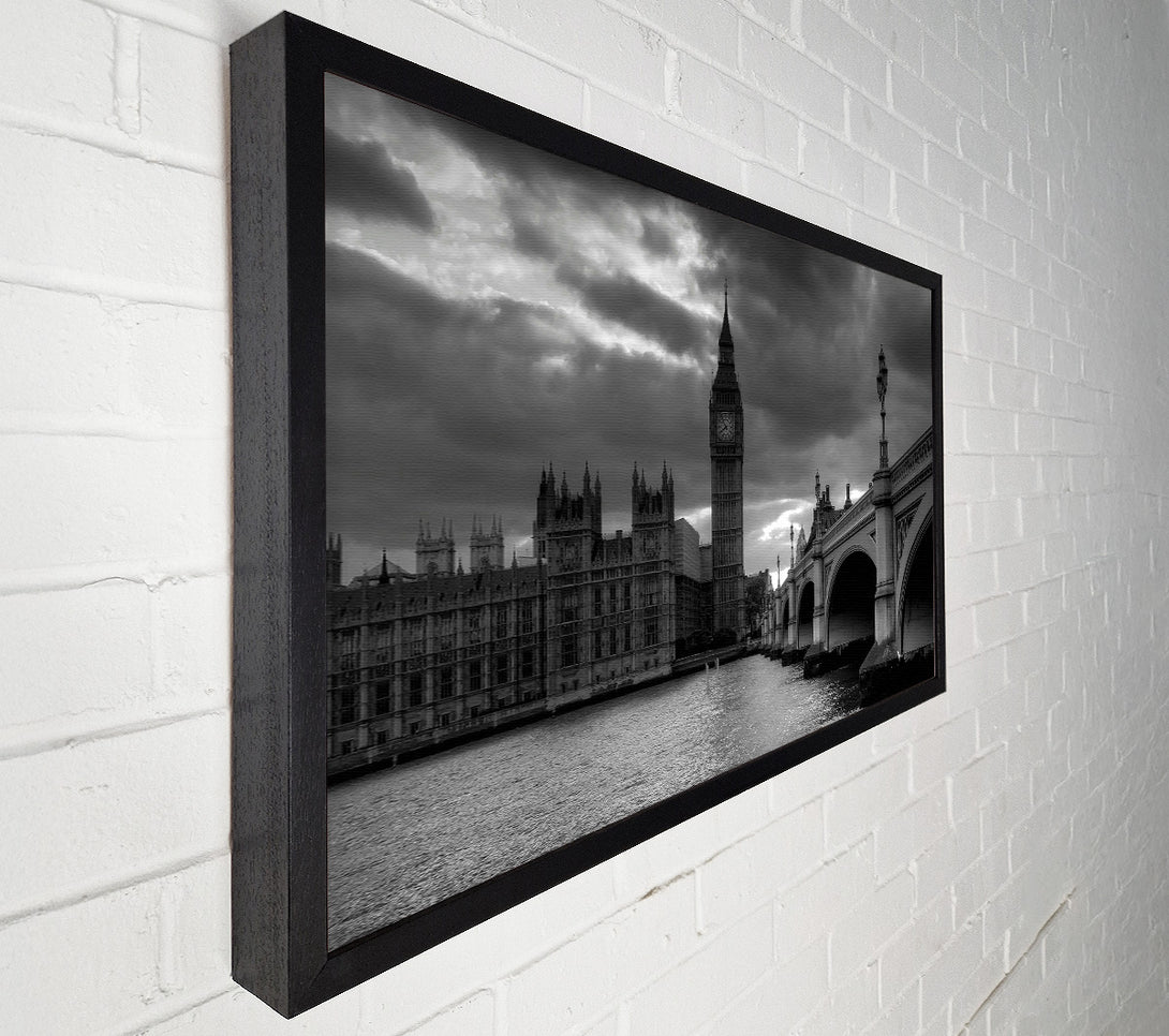  A Canvas Print of Westminster Black And White Canvas Art