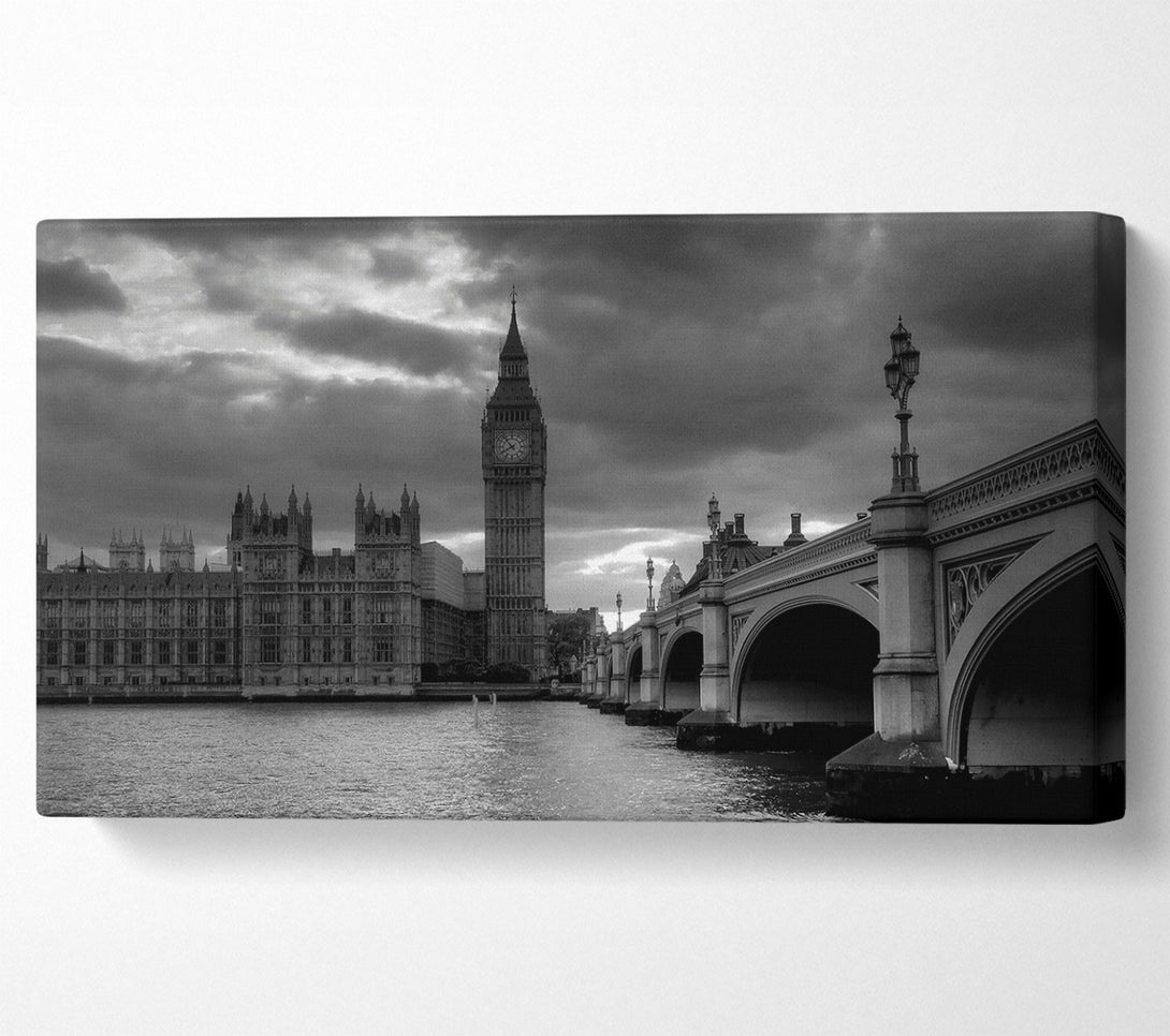  A Canvas Print of Westminster Black And White Canvas Art