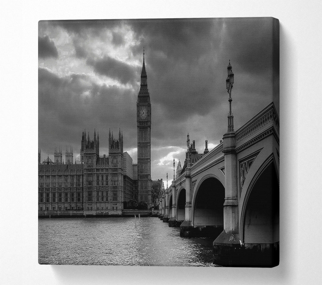  A Canvas Print of Westminster Black And White Canvas Art