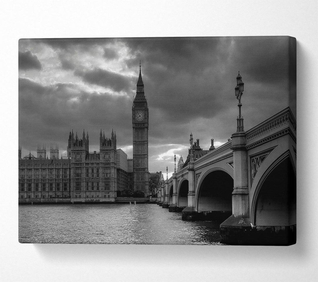  A Canvas Print of Westminster Black And White Canvas Art