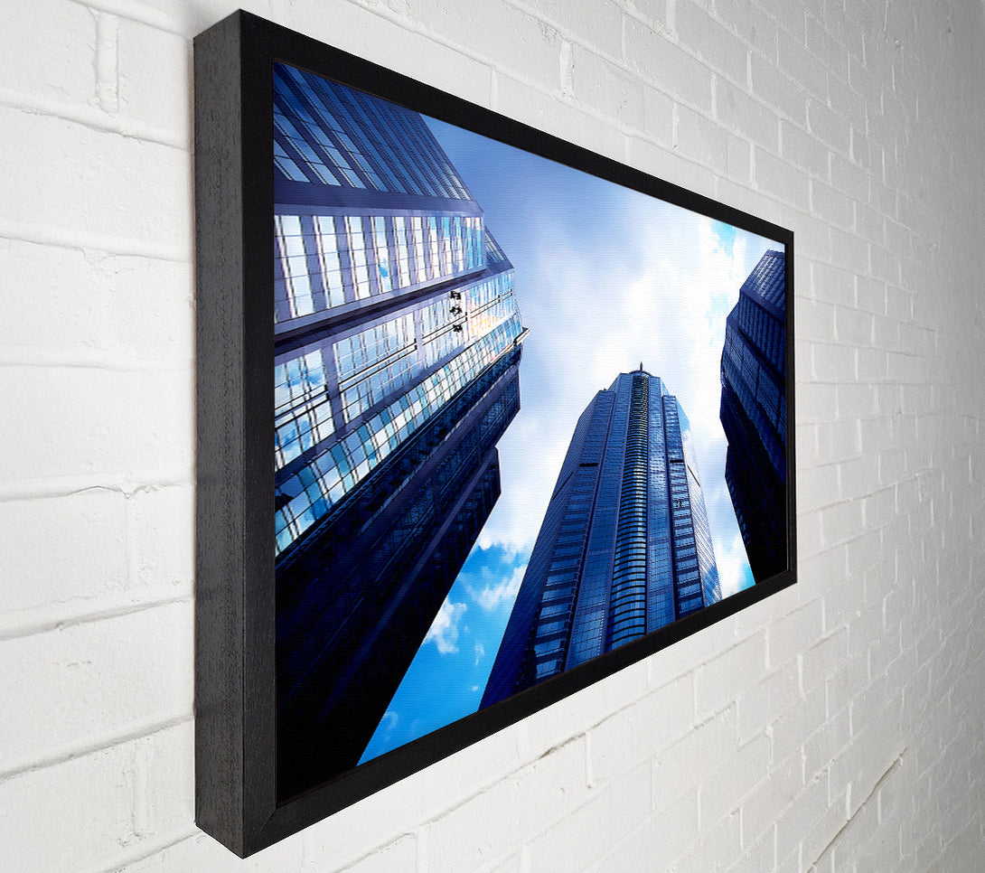  A Canvas Print of Window Cleaning Skyscrapers Canvas Print