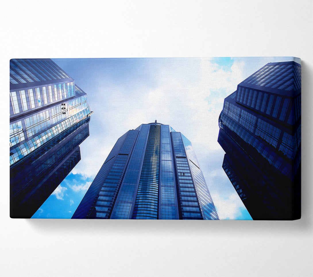  A Canvas Print of Window Cleaning Skyscrapers Canvas Print