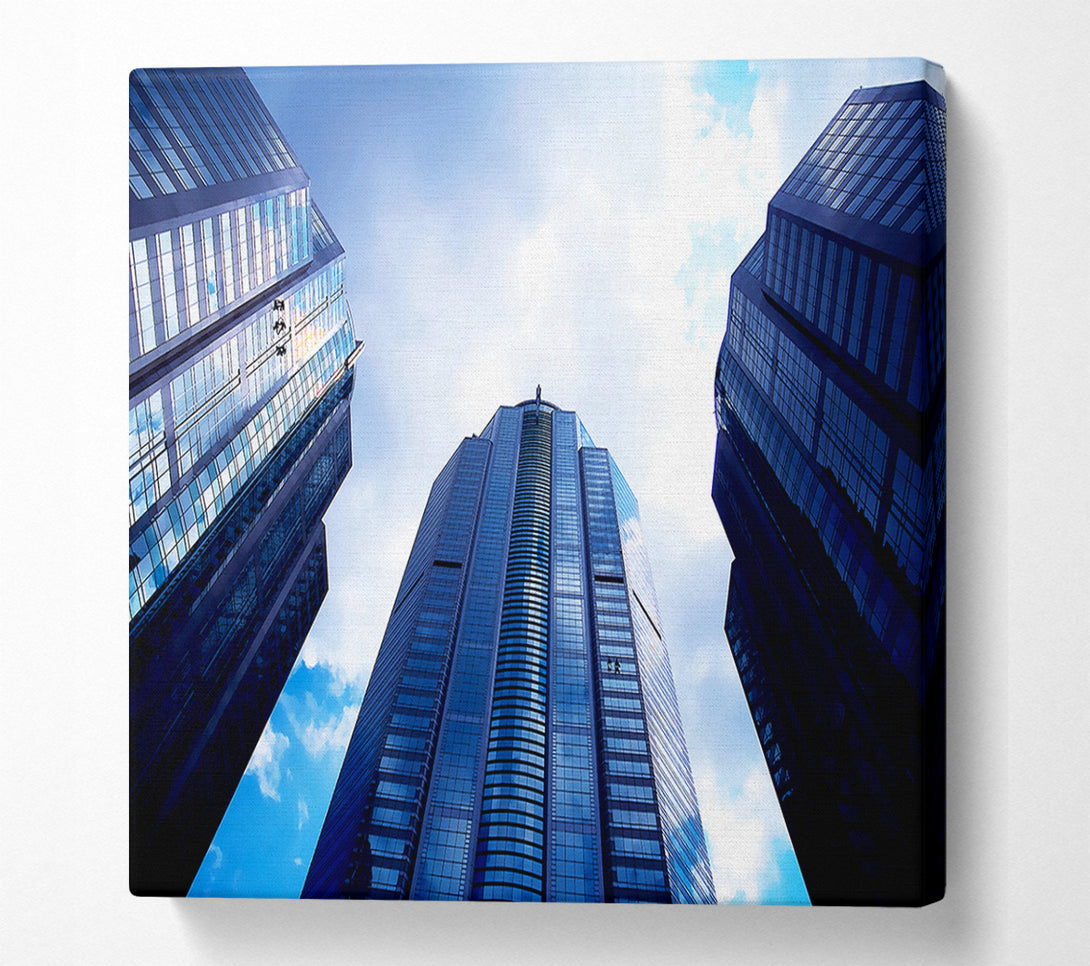  A Canvas Print of Window Cleaning Skyscrapers Canvas Print