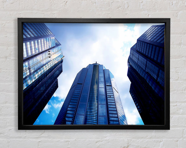 Window Cleaning Skyscrapers Framed Print