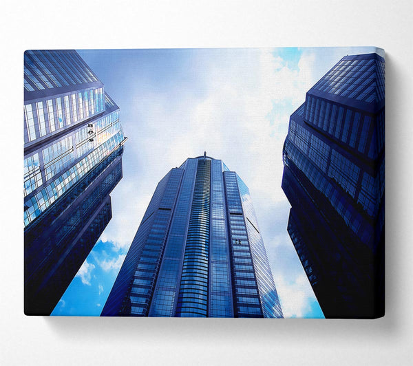  A Canvas Print of Window Cleaning Skyscrapers Canvas Print