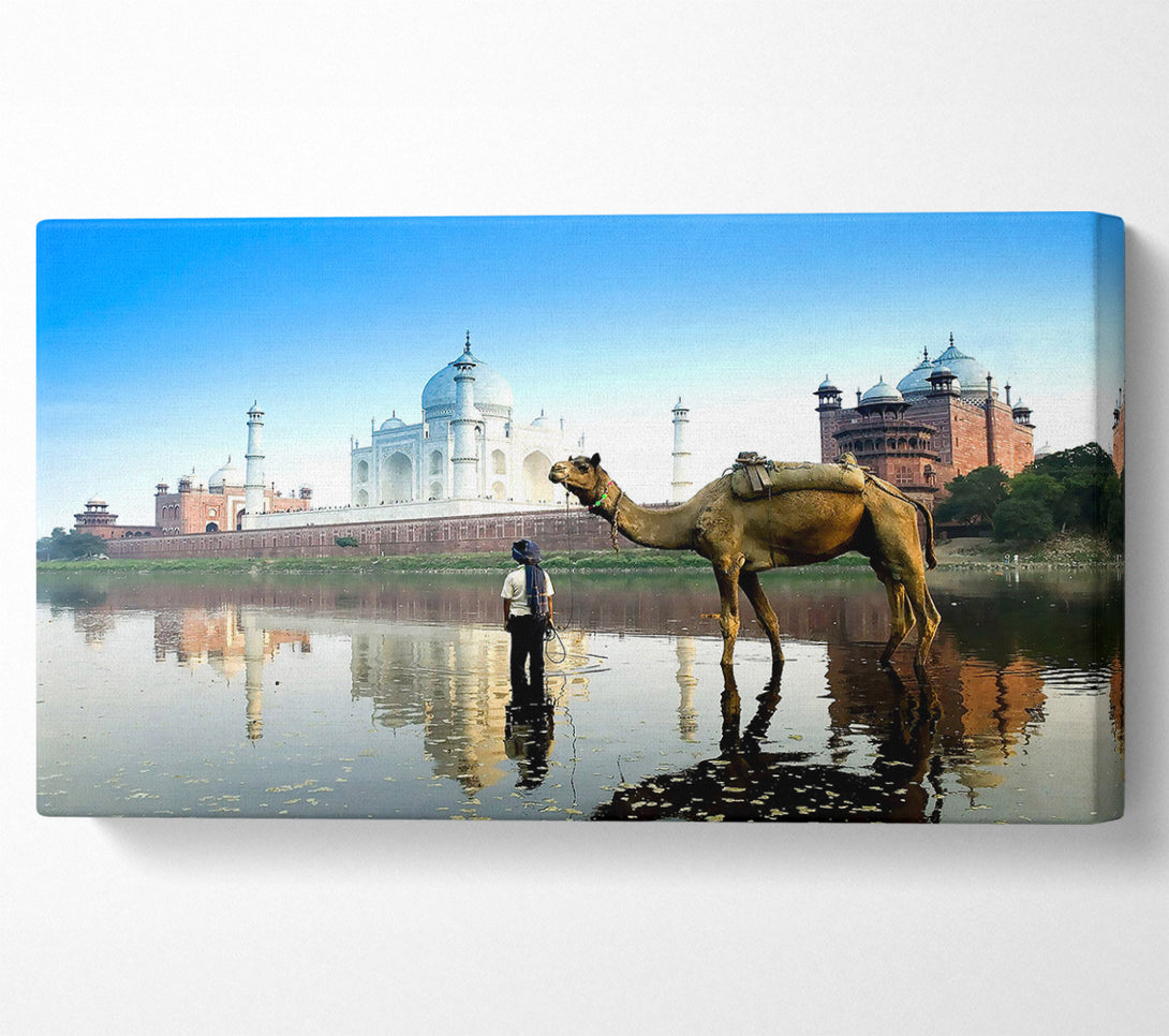  A Canvas Print of Yamuna River Agra India Canvas Print