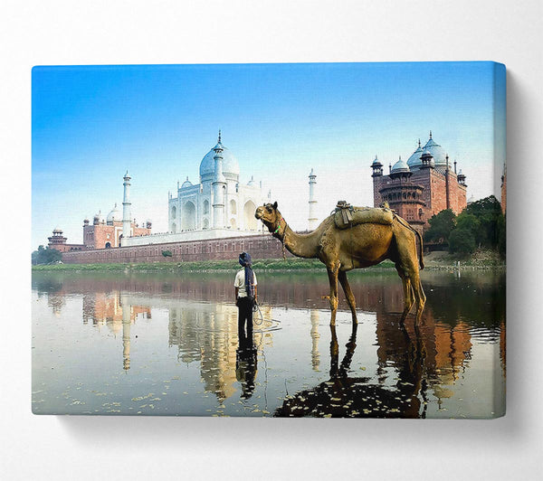  A Canvas Print of Yamuna River Agra India Canvas Print