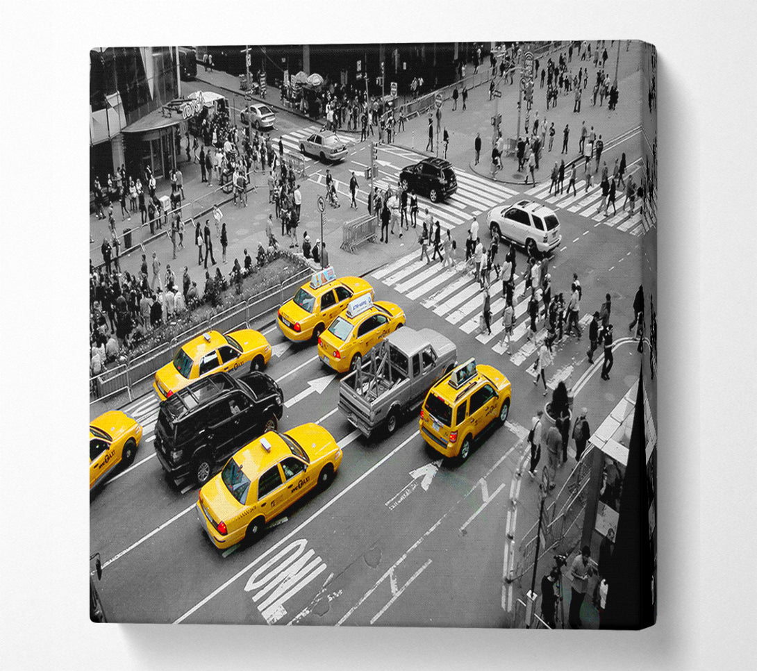  A Canvas Print of Yellow Cabs New York City Canvas Art