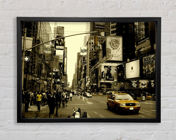 Yellow Taxi New York Framed Print