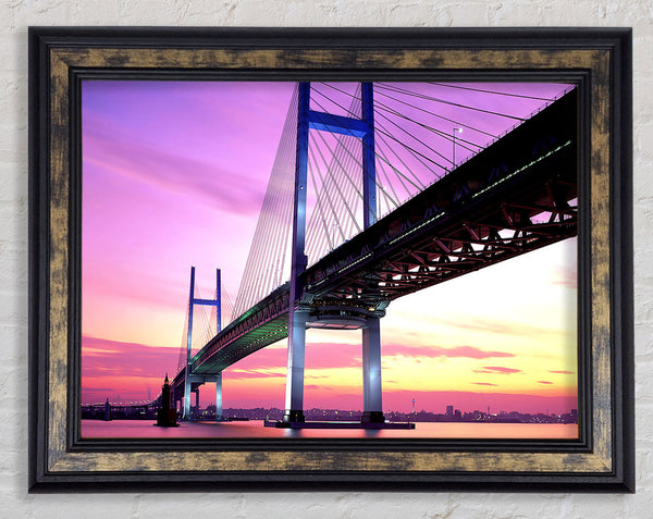 Yokohama Bay Bridge Japan Framed Print