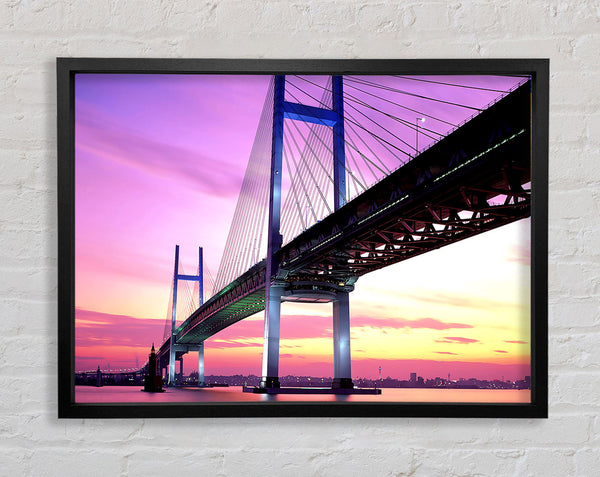 Yokohama Bay Bridge Japan Framed Print