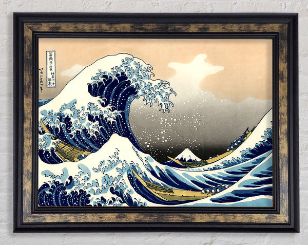Hokusai A Big Wave Off Kanagawa Framed Print