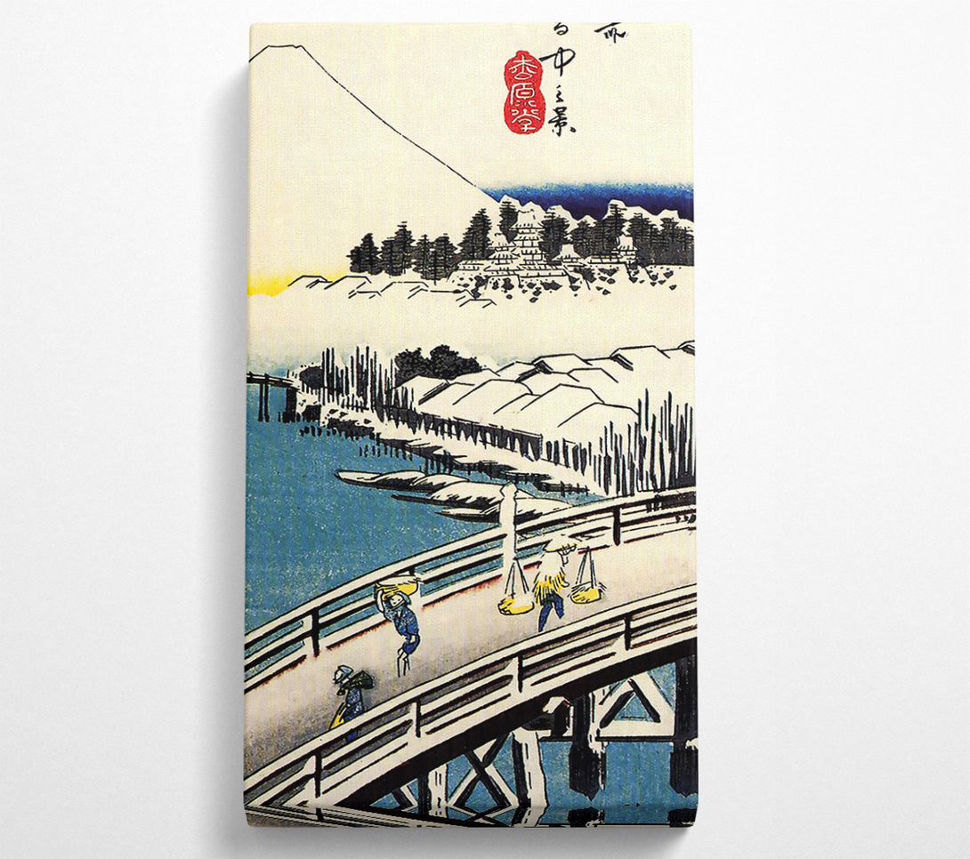  A Canvas Print of Hiroshige A Bridge In The Snow Canvas Art