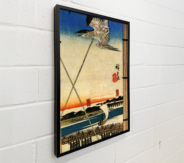 Hiroshige A Cuckoo Flying Past Masts