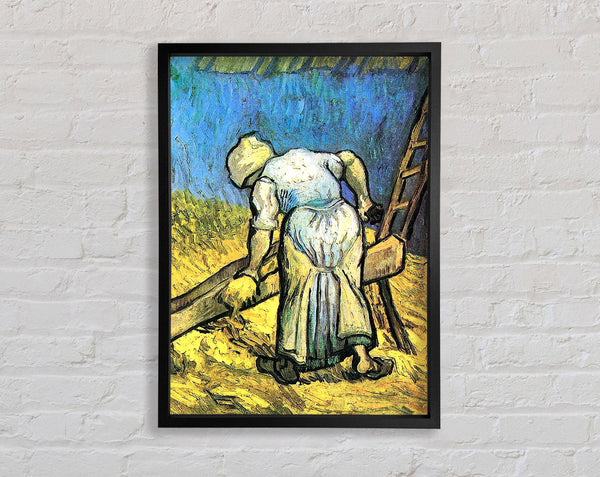 Van Gogh A Farmer Cutting Hay Framed Print