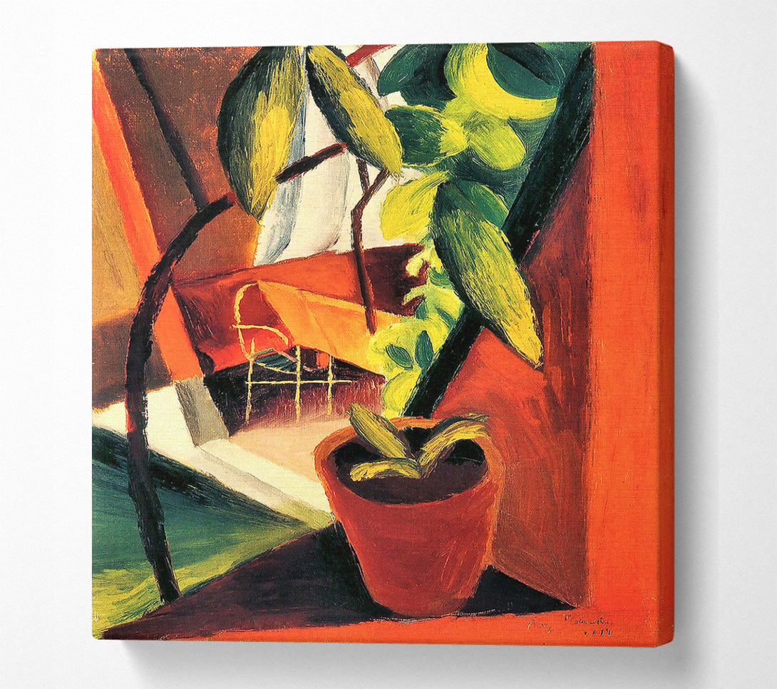  A Canvas Print of August Macke A Look Into The Summerhouse Canvas Print