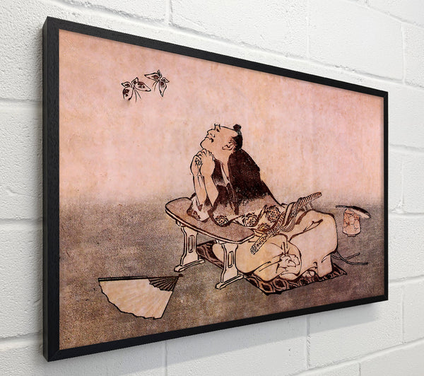 Hokusai A Philosopher Looking At Two Butterflies