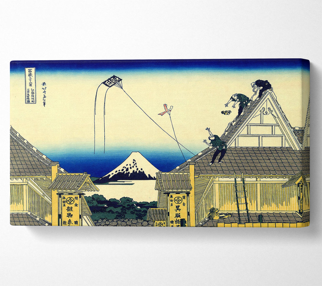  A Canvas Print of Hokusai A Sketch Of The Mitsui Shop Canvas Wall Art