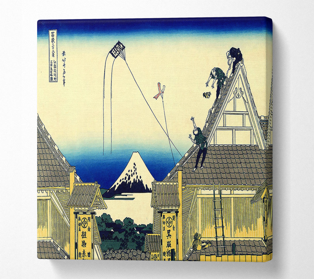  A Canvas Print of Hokusai A Sketch Of The Mitsui Shop Canvas Wall Art