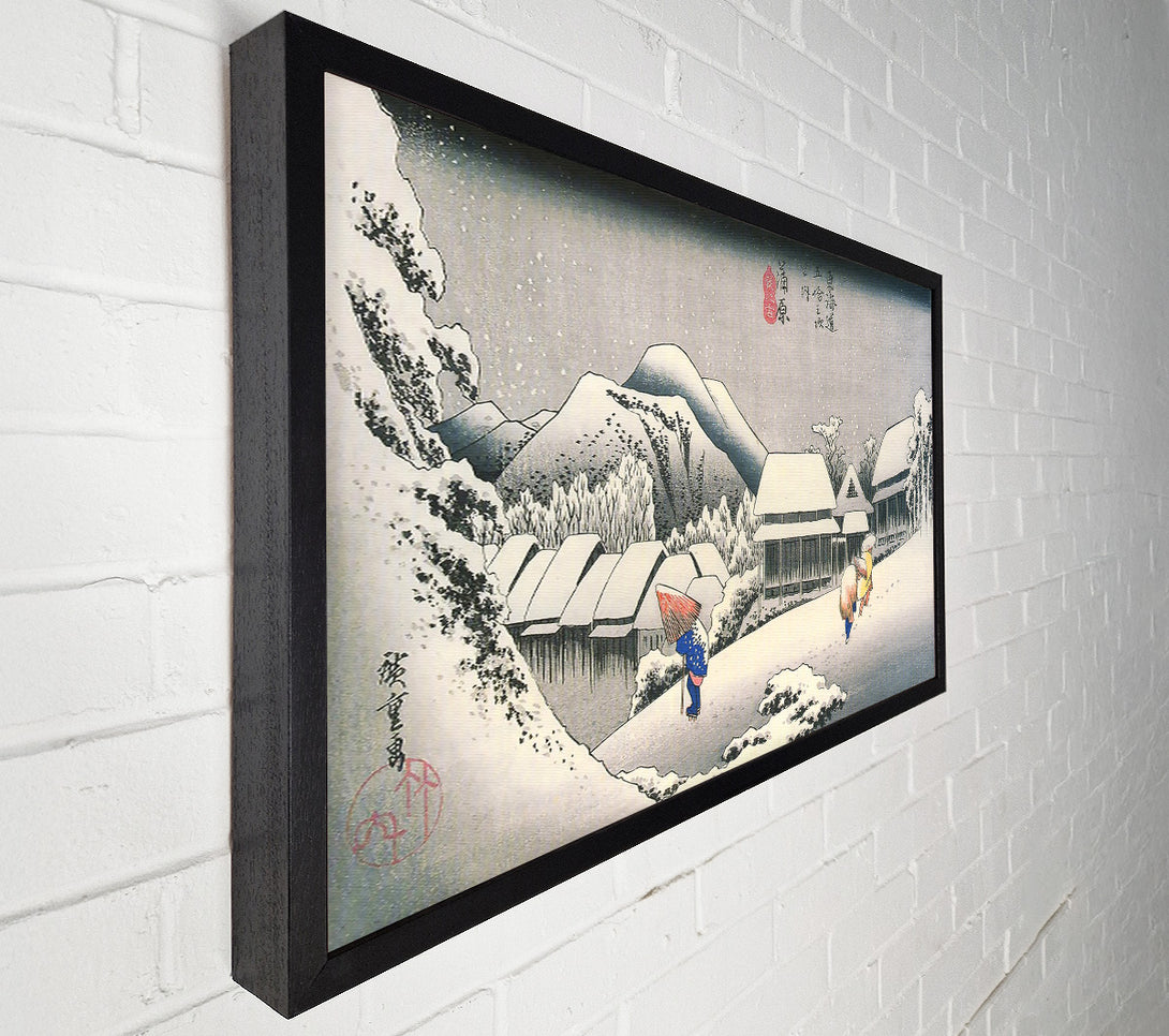  A Canvas Print of Hiroshige A Village In The Snow Canvas Art