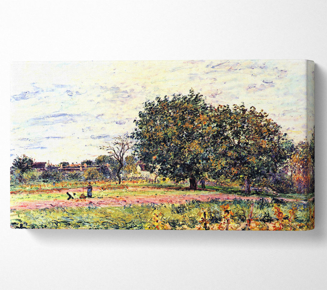  A Canvas Print of Sisley A Worker In The Field Canvas Print