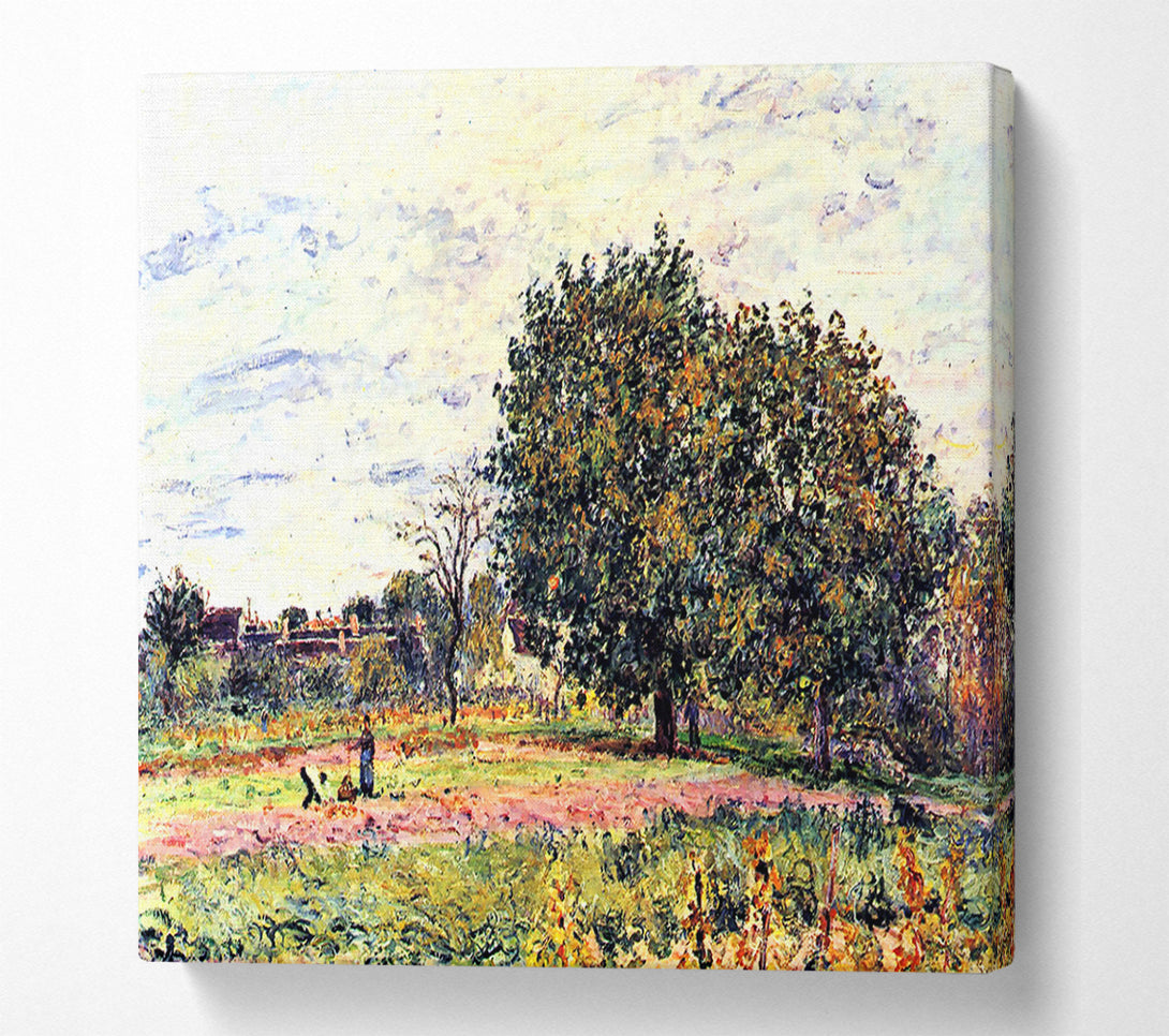  A Canvas Print of Sisley A Worker In The Field Canvas Print