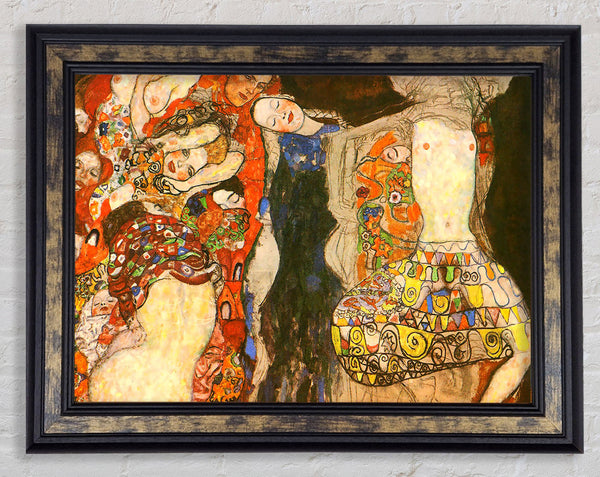 Klimt Adorn The Bride With Veil And Wreath Framed Print