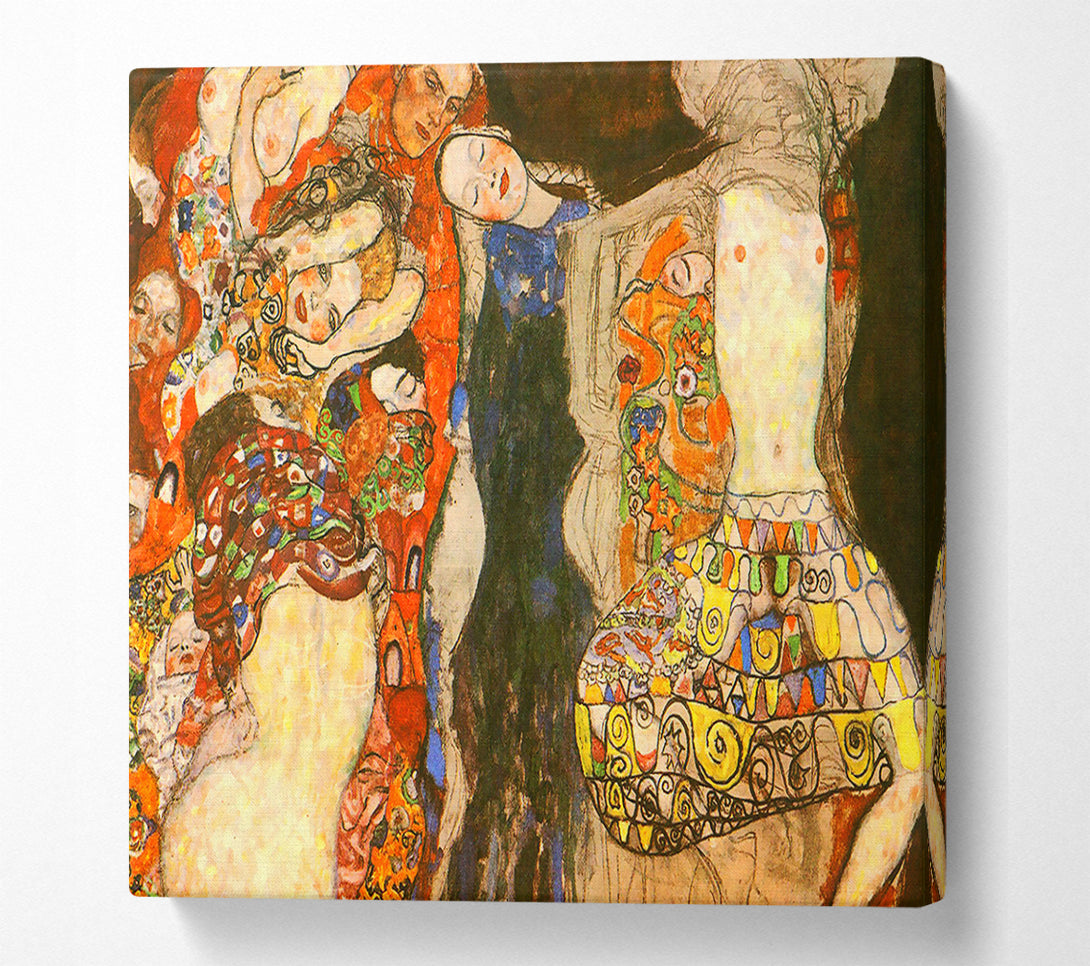  A Canvas Print of Klimt Adorn The Bride With Veil And Wreath Canvas Wall Art