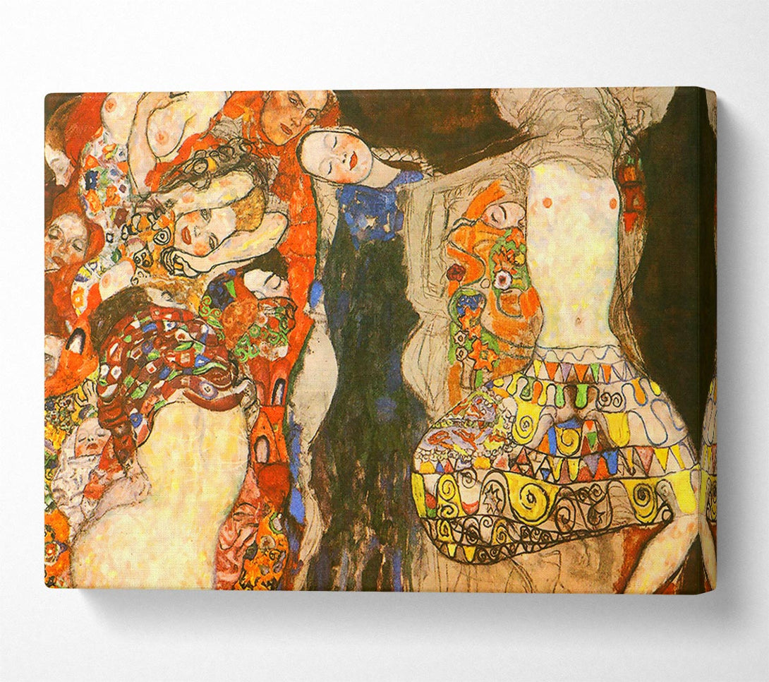  A Canvas Print of Klimt Adorn The Bride With Veil And Wreath Canvas Wall Art