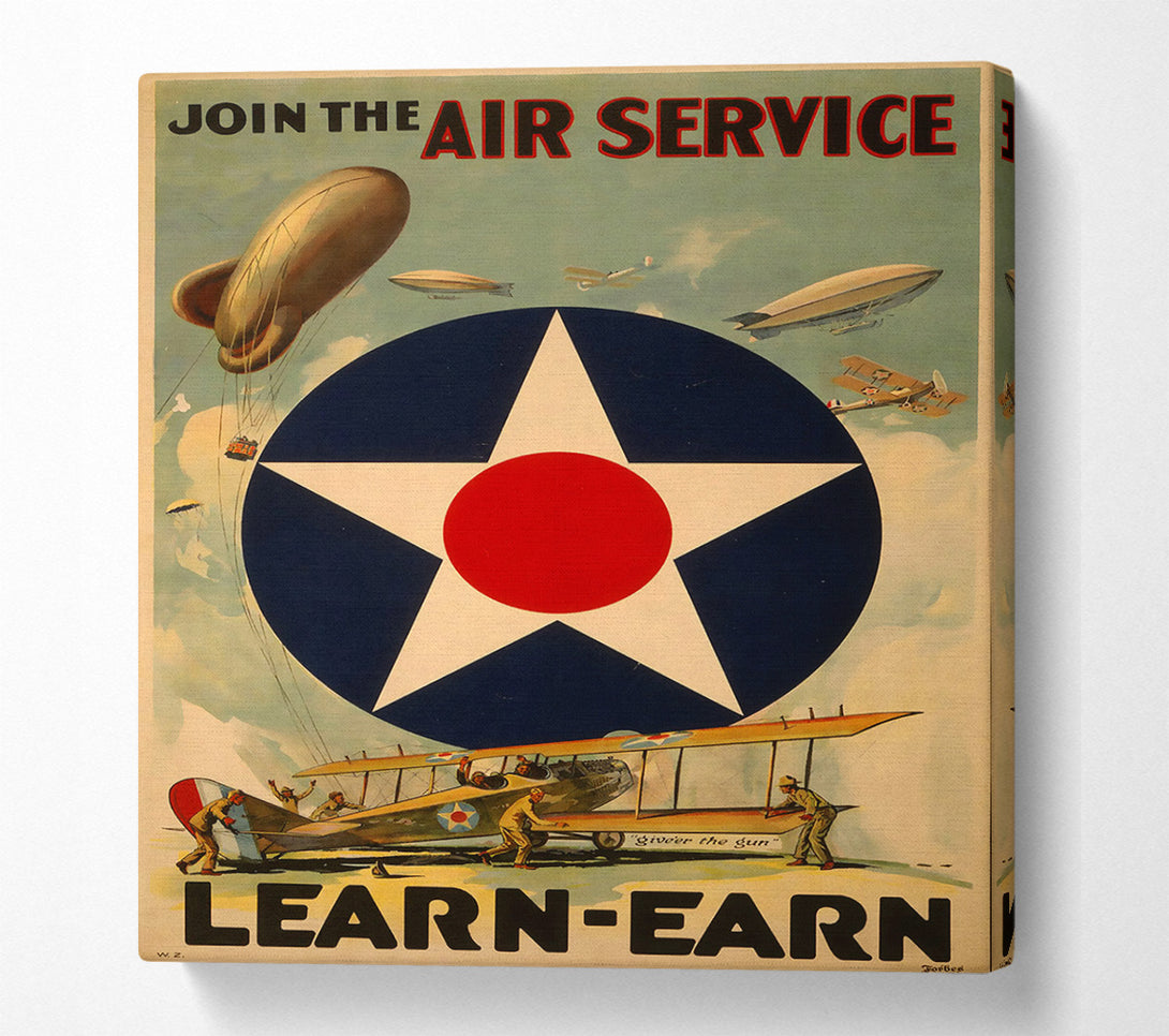  A Canvas Print of Air Service Canvas Wall Art