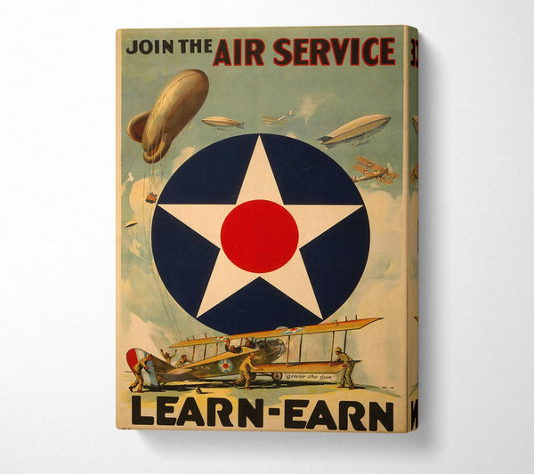 A Canvas Print of Air Service Canvas Wall Art