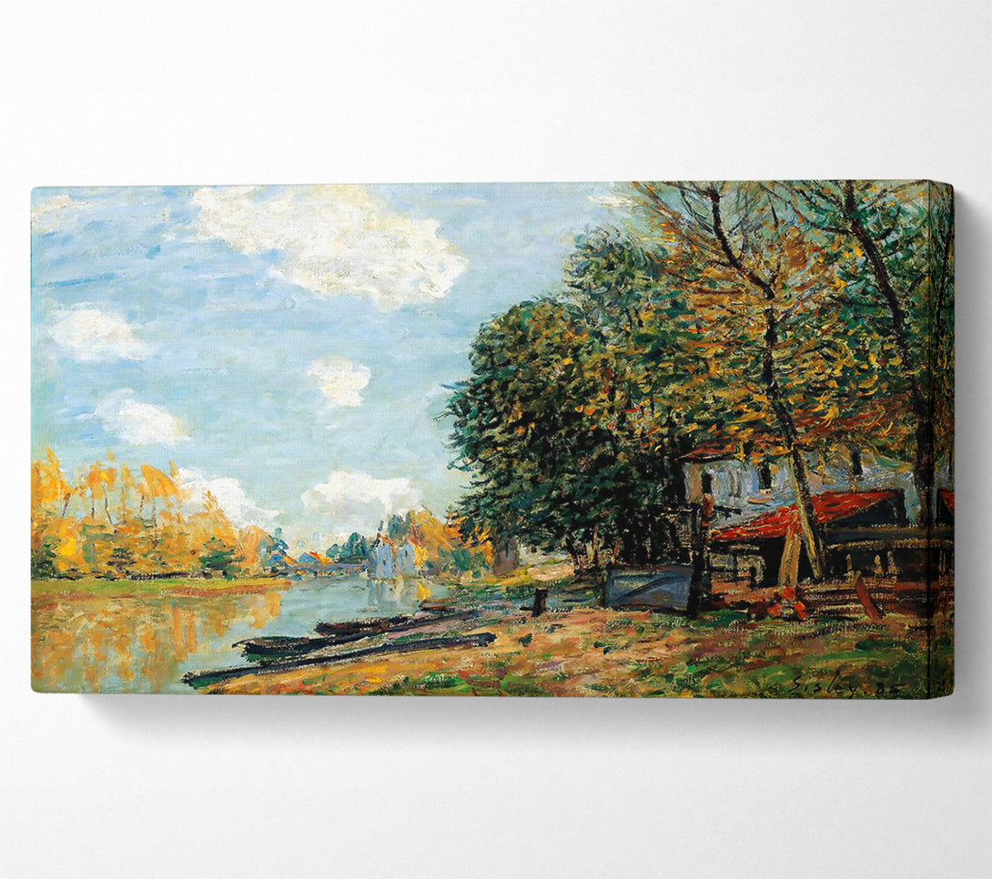  A Canvas Print of Sisley Moret On The Banks Of The River Loing Canvas Art