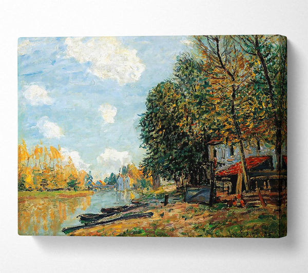  A Canvas Print of Sisley Moret On The Banks Of The River Loing Canvas Art