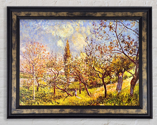 Sisley An Orchard In Spring Framed Print